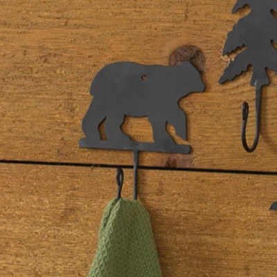 Park Designs Bear Iron Hooks - Set Of 4 1 Park Designs Bear Iron Hooks - Set Of 4