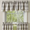Park Designs Weathered Oak Lined Layered Valance -72'' - Off-White