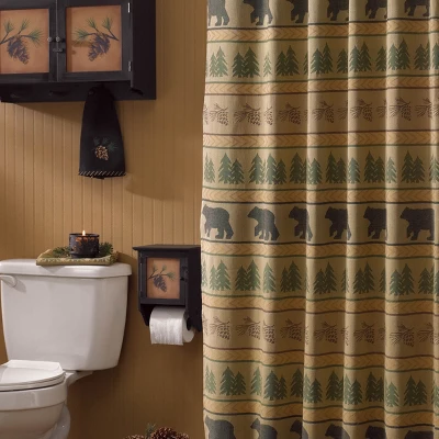 Park Designs Bear Tracks Shower Curtain 1 Park Designs Bear Tracks Shower Curtain