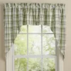 Time In A Garden - Green Plaid Swags 72'' X 36''