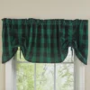 Park Designs Buffalo Check Lined Farmhouse Forest Valance 60" X 20"