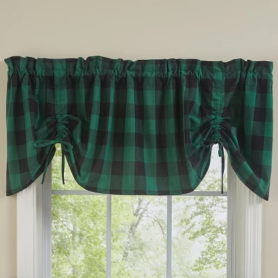 Park Designs Buffalo Check Lined Farmhouse Forest Valance 60" X 20" 1 Park Designs Buffalo Check Lined Farmhouse Forest Valance 60" X 20"