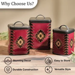 Park Designs Red Dawn Red Canisters Set Of 3 -Park Designs Sales GUEST c5103b83 35e8 4e69 9565 24009a471376