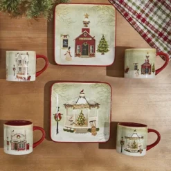 Park Designs Vintage Town Square Mug 4 Set