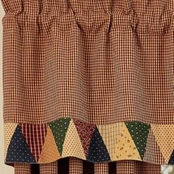 Montclair Check Lined Border Valance 60'' X 14''