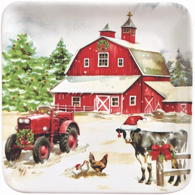 Park Designs Christmas At The Farm Dessert Plate Set Of 4 1 Park Designs Christmas At The Farm Dessert Plate Set Of 4