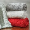 Park Designs Chunky Knit Fog Throw