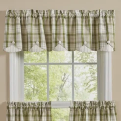 Park Designs Peaceful Cottage Lined Scalloped Valance 58" X 15"