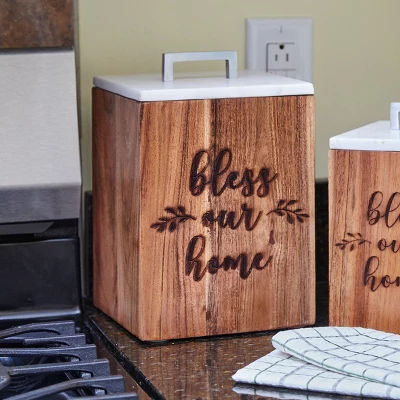 Park Designs Farmhouse Wood Canister - Large 1 Park Designs Farmhouse Wood Canister - Large