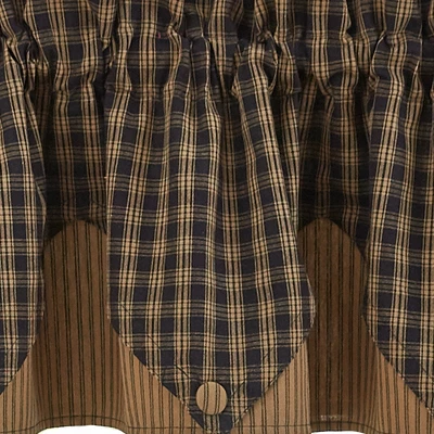 Park Designs Sturbridge Black Point Valance - 72''L - Black 2 Park Designs Sturbridge Black Point Valance - 72''L - Black - Image 2