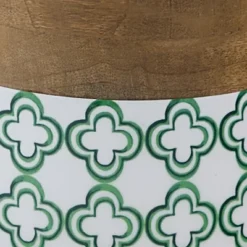 Patricia Heaton Home Green Geo Canister Set Of 2