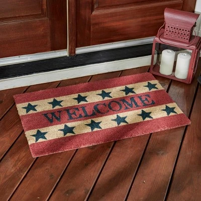 Park Designs Welcome Americana Doormat - Red 1'6''x2'6'' 1 Park Designs Welcome Americana Doormat - Red 1'6''x2'6''