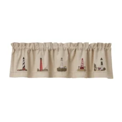 Park Designs Lighthouse Embroidered Lined Valance 60" X 14"