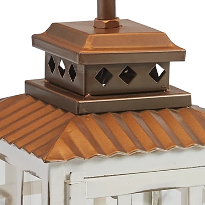 Park Designs White Lantern Lamp With Night Light 2 Park Designs White Lantern Lamp With Night Light - Image 2