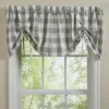 Park Designs Buffalo Check Lined Farmhouse Dove Valance 60"