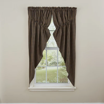 Park Designs Sturbridge Gathered Swag - 72''L - Black 1 Park Designs Sturbridge Gathered Swag - 72''L - Black