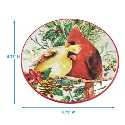 Park Designs Holiday Cardinal Love Dessert Plate Set Of 4 3 Park Designs Holiday Cardinal Love Dessert Plate Set Of 4 - Image 3