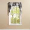 Park Designs Buffalo Check Home Lined Black And Cream Swags 72" X 36"