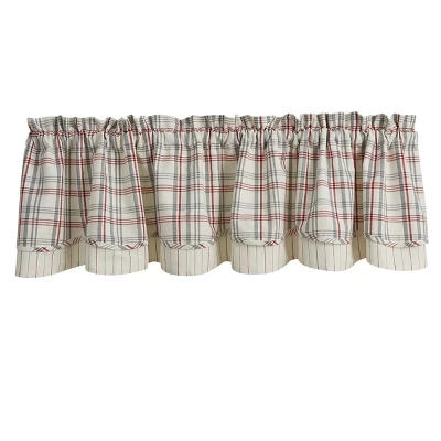 Park Designs Farm Yard Lined Layered Valance - 72''L - White 1 Park Designs Farm Yard Lined Layered Valance - 72''L - White