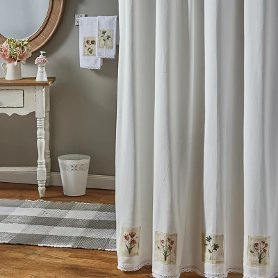 Park Designs Antiquarian Blooms Shower Curtain 72" X 72" 1 Park Designs Antiquarian Blooms Shower Curtain 72" X 72"