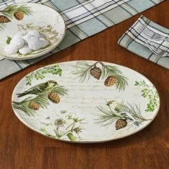 Park Designs Wintertime White Platter