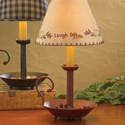 Park Designs Chamberstick Lamp 13" Red