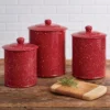 Park Designs Granite Enamelware Canisters Set Red