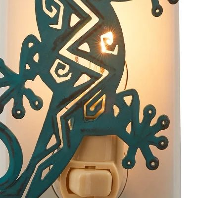 Park Designs Gecko Night Light - Turquoise 2 Park Designs Gecko Night Light - Turquoise - Image 2