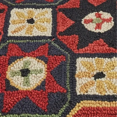 Park Designs Folk Star Hooked Bench 2 Park Designs Folk Star Hooked Bench - Image 2